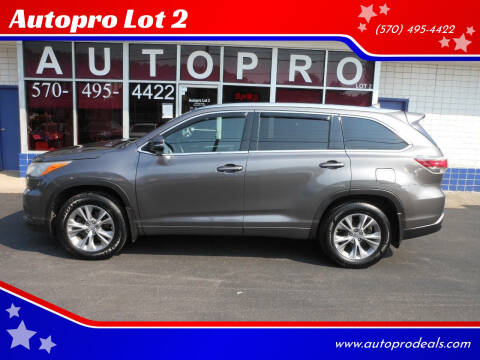 2014 Toyota Highlander for sale at Autopro Lot 2 in Sunbury PA