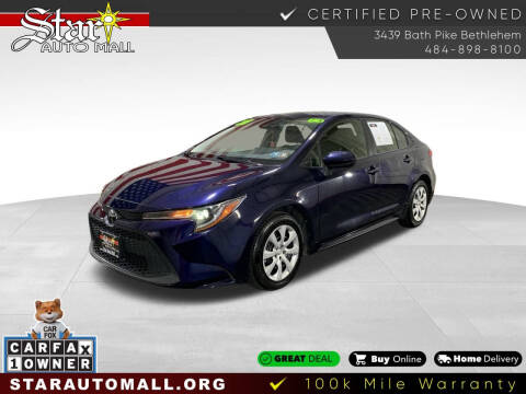 2020 Toyota Corolla for sale at STAR AUTO MALL 512 in Bethlehem PA