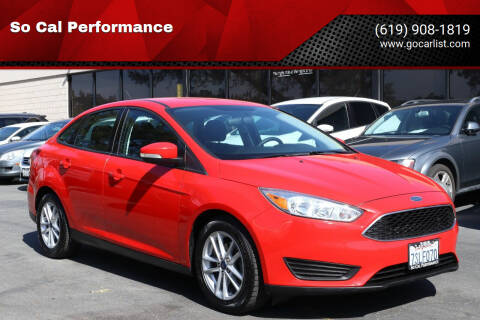 2016 Ford Focus for sale at So Cal Performance SD, llc in San Diego CA