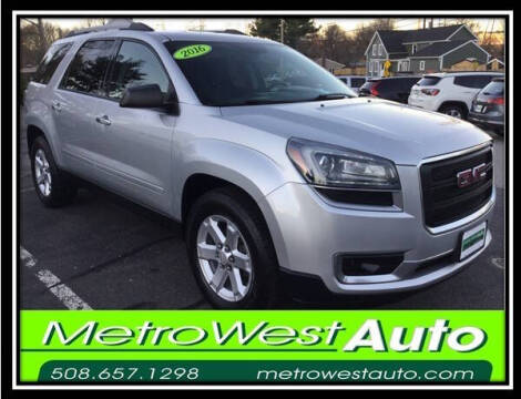 2016 GMC Acadia for sale at Metro West Auto in Bellingham MA