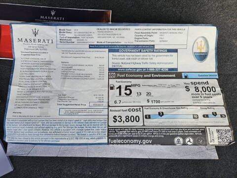 2015 Maserati GranTurismo