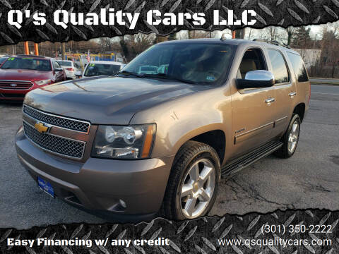 2013 Chevrolet Tahoe for sale at Q's Quality Cars LLC in Capitol Heights MD