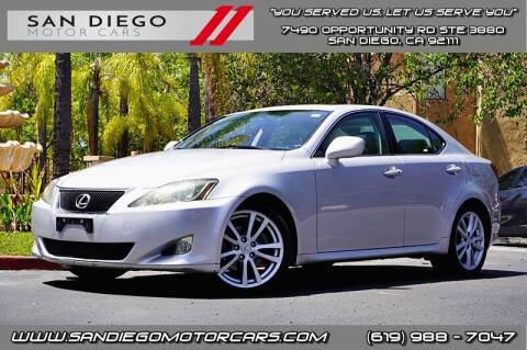 2006 Lexus IS 250 for sale at San Diego Motor Cars LLC in Spring Valley CA