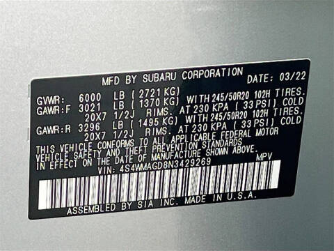 2022 Subaru Ascent Onyx Edition