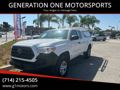 2018 Toyota Tacoma for sale at GENERATION ONE MOTORSPORTS in La Habra CA