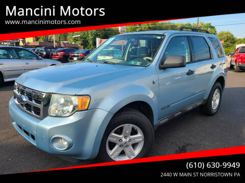 2008 Ford Escape Hybrid for sale at Mancini Motors in Norristown PA