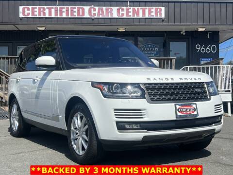 2016 Land Rover Range Rover for sale at CERTIFIED CAR CENTER in Fairfax VA