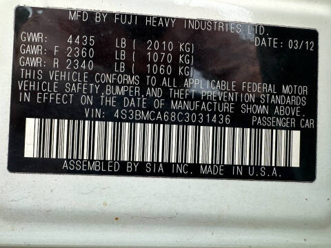 2012 Subaru Legacy 2.5i