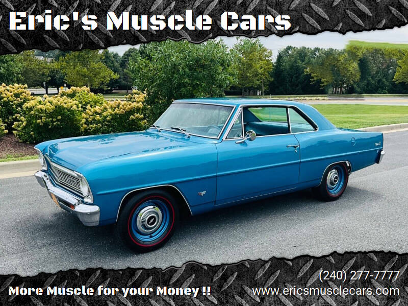 1966 Chevrolet Nova for sale at Eric's Muscle Cars in Clarksburg MD