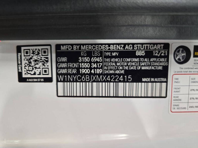 2021 Mercedes-Benz G-Class G 550