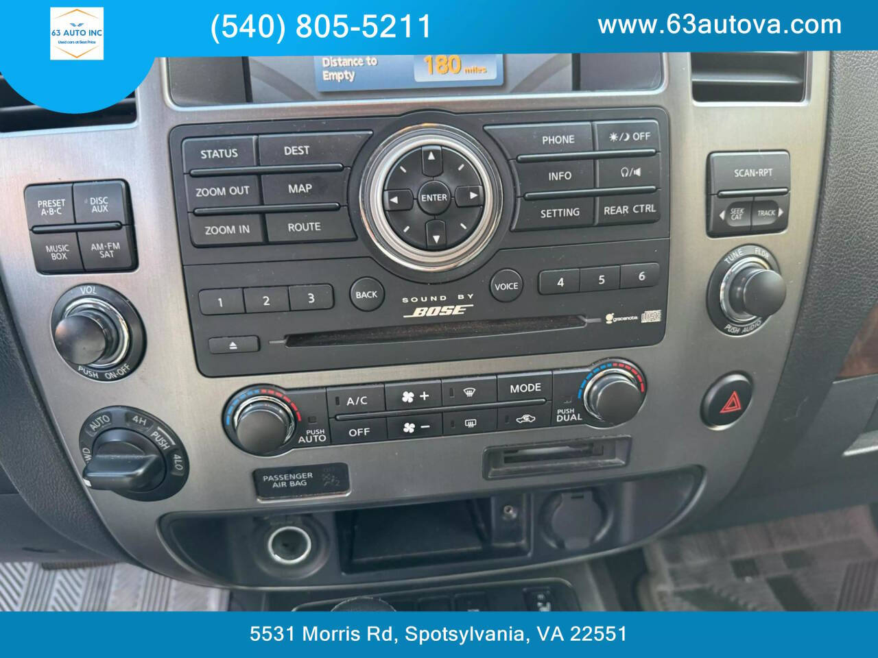 2011 Nissan Armada for sale at 63 Auto Inc in Spotsylvania, VA