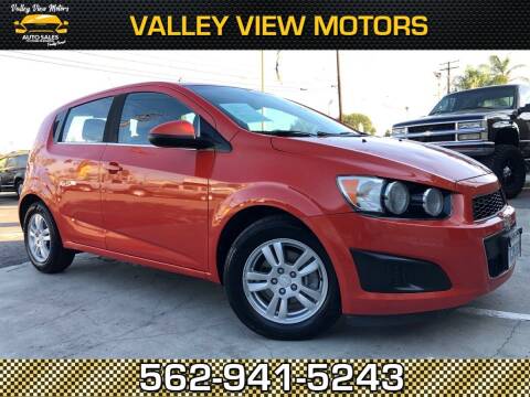 2013 Chevrolet Sonic for sale at Valley View Motors in Whittier CA