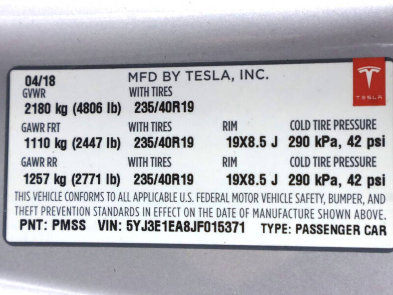 2018 Tesla Model 3 Long Range