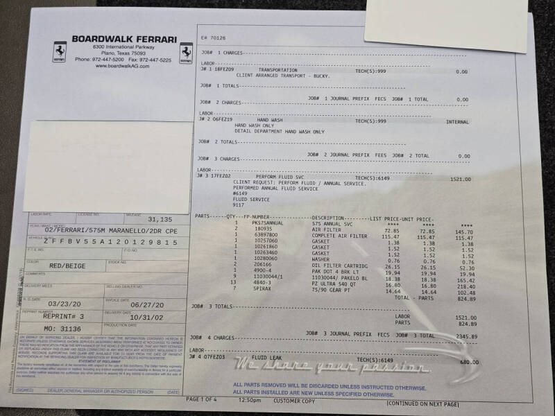 2002 Ferrari 575M Maranello