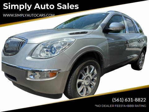 2012 Buick Enclave for sale at Simply Auto Sales in Palm Beach Gardens FL