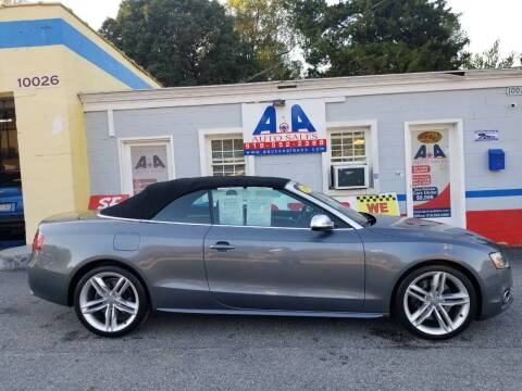 2012 Audi S5 for sale at A&A Auto Sales llc in Fuquay Varina NC