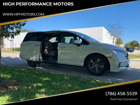 2021 Honda Odyssey for sale at HIGH PERFORMANCE MOTORS in Hollywood FL