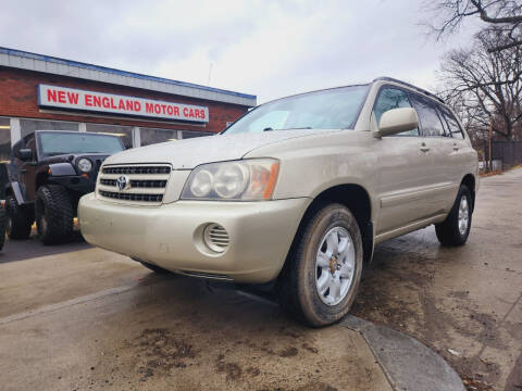 2002 Toyota Highlander for sale at New England Motor Cars in Springfield MA