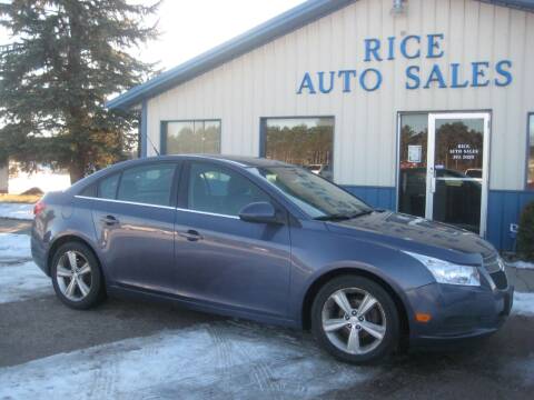 2013 Chevrolet Cruze for sale at Rice Auto Sales in Rice MN