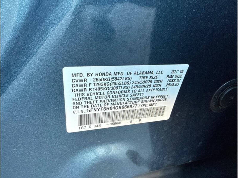 2016 Honda Pilot Elite