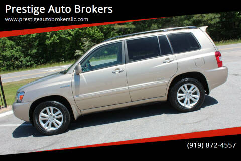 2007 Toyota Highlander Hybrid for sale at Prestige Auto Brokers in Raleigh NC