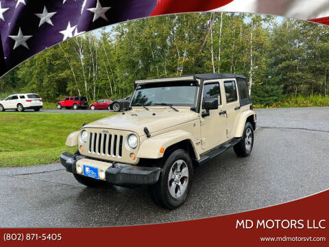 2017 Jeep Wrangler Unlimited for sale at MD Motors LLC in Williston VT
