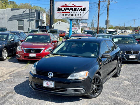 2012 Volkswagen Jetta for sale at Supreme Auto Sales in Chesapeake VA