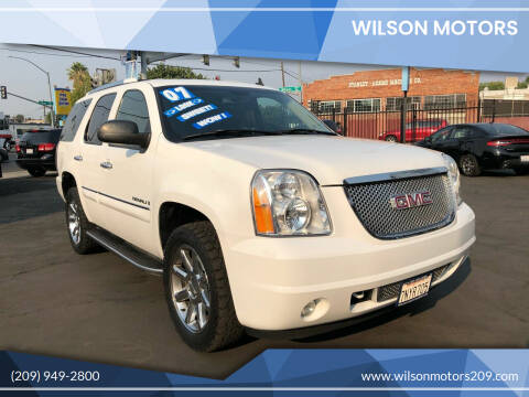 2007 GMC Yukon for sale at WILSON MOTORS in Stockton CA