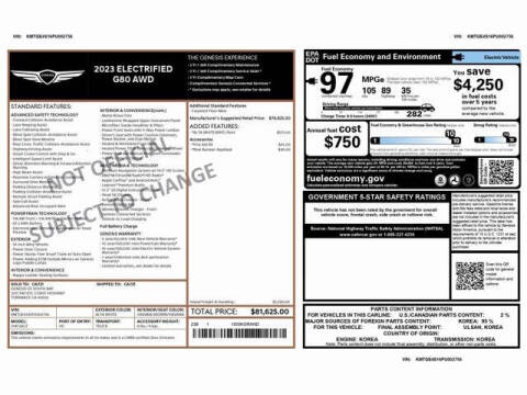 2023 Genesis Electrified G80