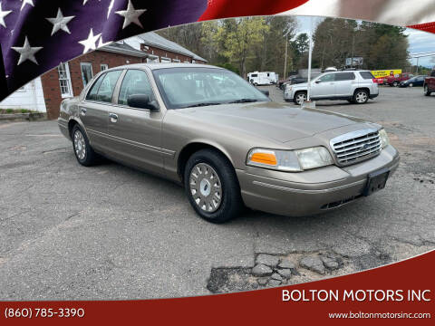 2003 Ford Crown Victoria for sale at BOLTON MOTORS INC in Bolton CT