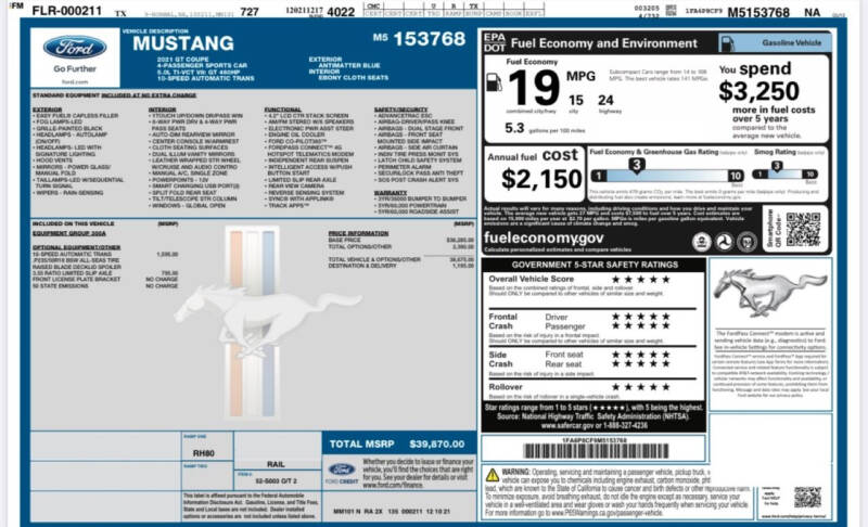 2021 Ford Mustang for sale at EA Motorgroup in Austin TX