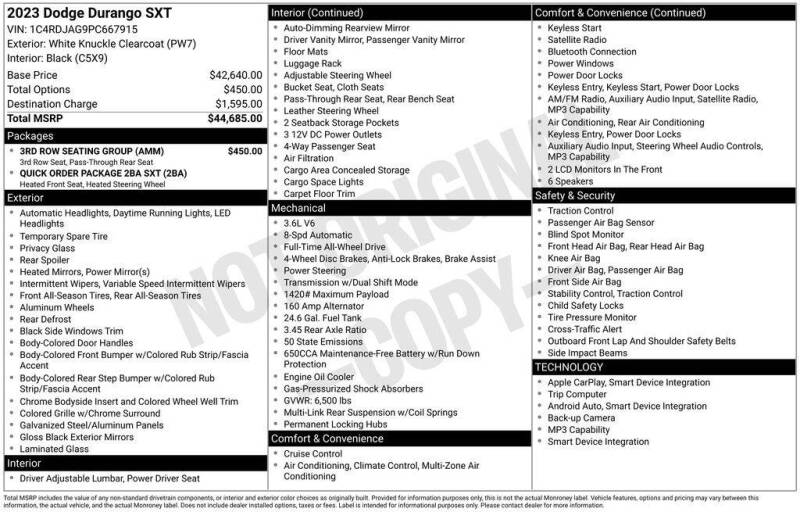 2023 Dodge Durango SXT