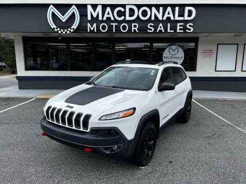 2015 Jeep Cherokee for sale at MacDonald Motor Sales in High Point NC
