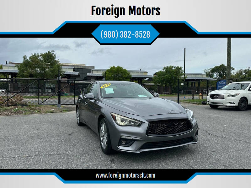 2018 Infiniti Q50 for sale at Foreign Motors in Kannapolis NC