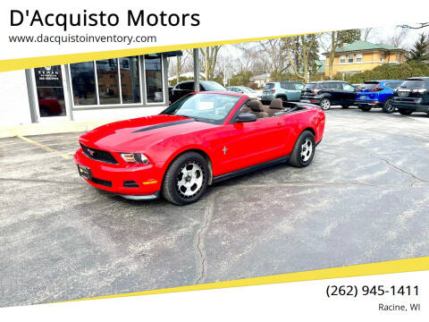 2012 Ford Mustang for sale at D'Acquisto Motors in Racine WI