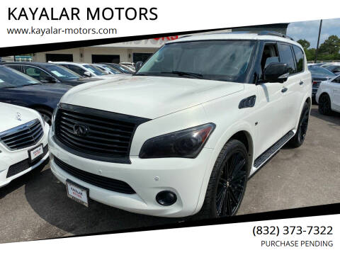 2014 Infiniti QX80 for sale at KAYALAR MOTORS in Houston TX