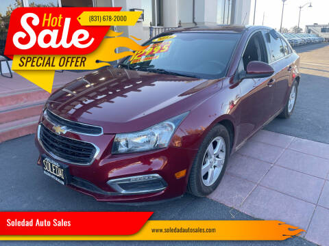 2015 Chevrolet Cruze for sale at Soledad Auto Sales in Soledad CA