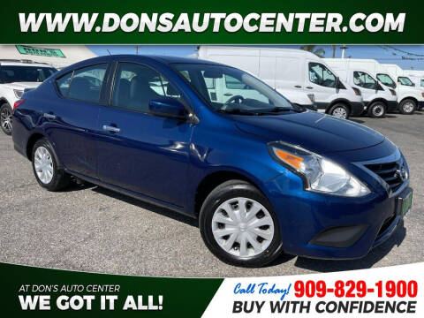 2018 Nissan Versa for sale at Dons Auto Center in Fontana CA