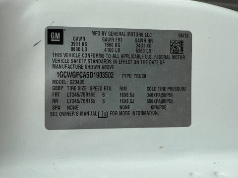 2013 Chevrolet Express 2500