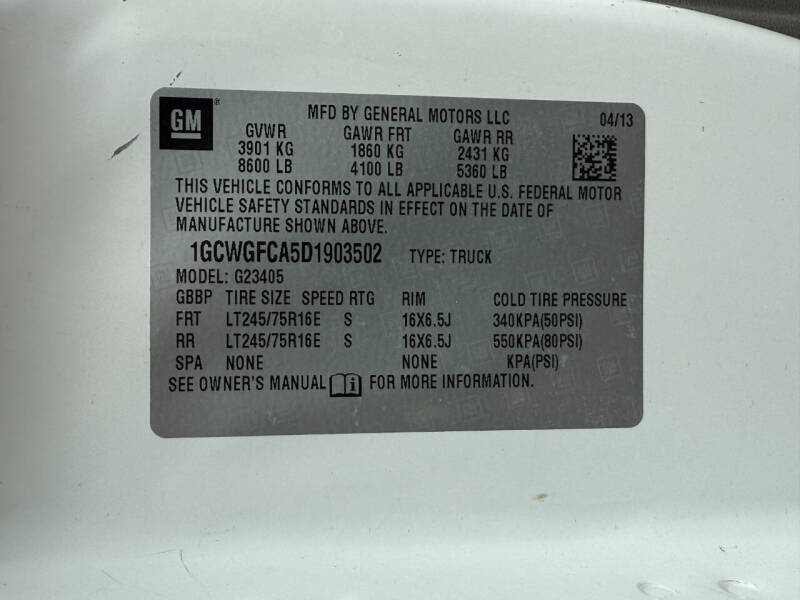 2013 Chevrolet Express 2500