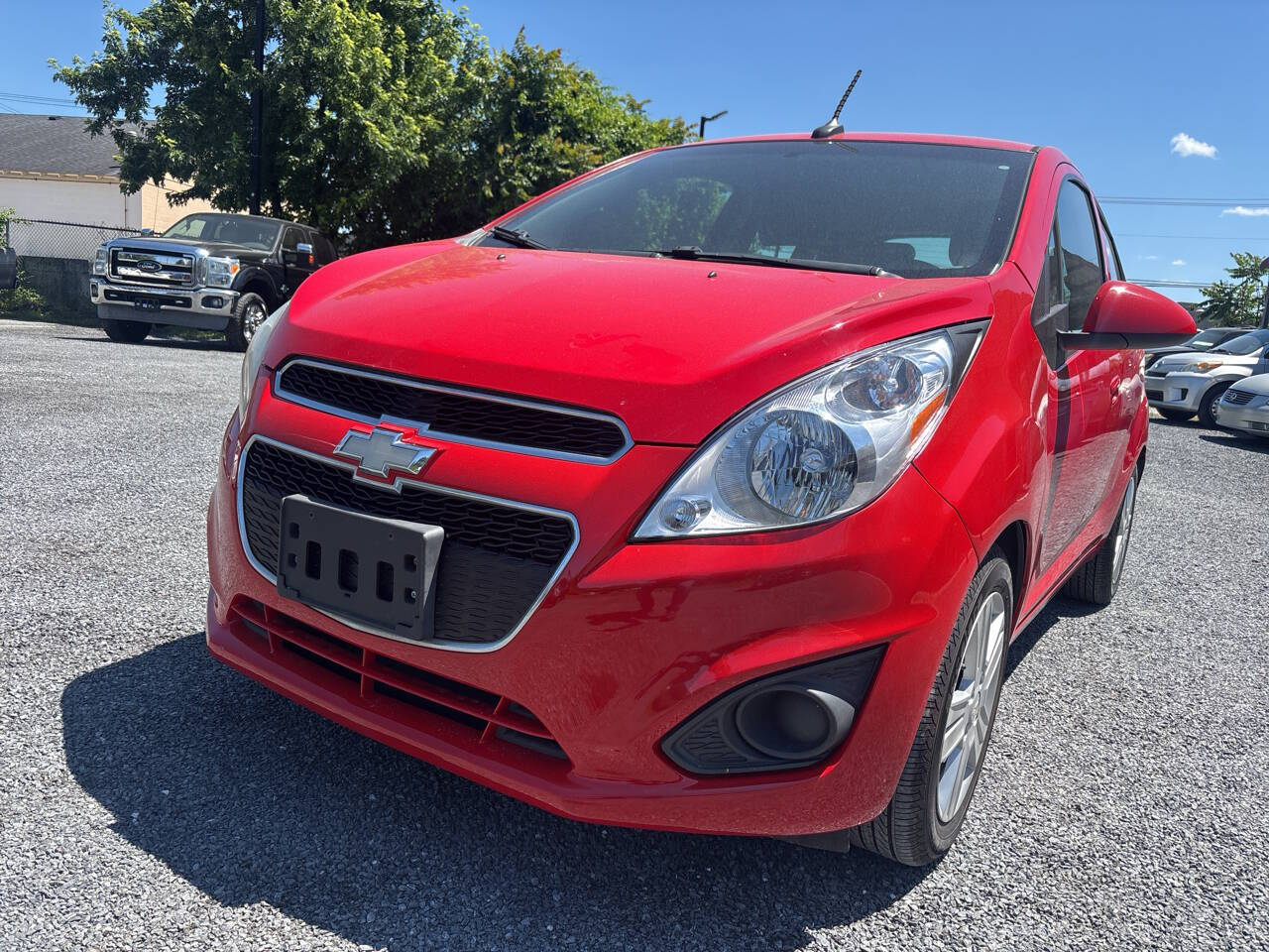 Red 2014 Chevrolet Spark Hatchback Front-Wheel Drive Continuously Variable Transmission