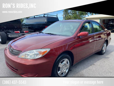 2003 Toyota Camry for sale at RON'S RIDES,INC in Bunnell FL