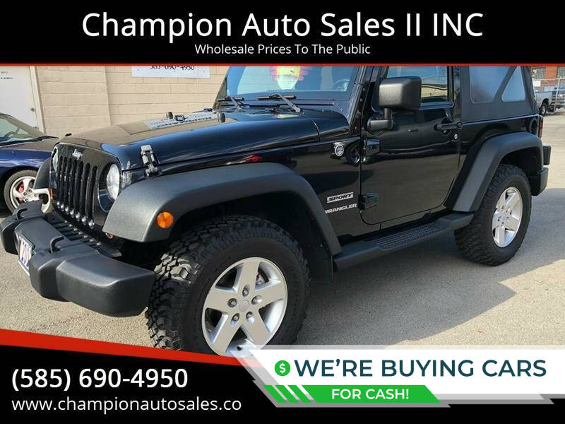 2011 Jeep Wrangler for sale at Champion Auto Sales II INC in Rochester NY