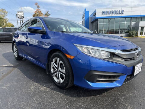 2016 Honda Civic for sale at NEUVILLE CHEVY BUICK GMC in Waupaca WI