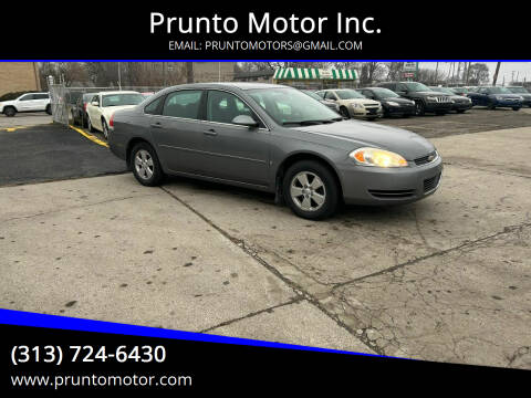 2007 Chevrolet Impala for sale at Prunto Motor Inc. in Dearborn MI