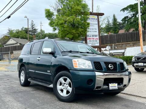 2005 Nissan Armada for sale at Sierra Auto Sales Inc in Auburn CA