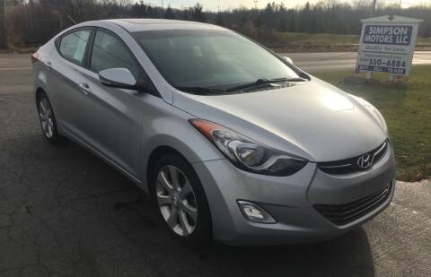 2013 Hyundai Elantra for sale at SIMPSON MOTORS in Youngstown OH