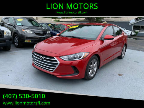 2017 Hyundai Elantra for sale at LION MOTORS in Orlando FL