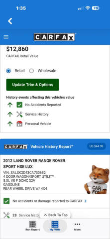 2012 Land Rover Range Rover Sport HSE LUX