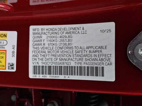 2025 Honda Accord Hybrid EX-L